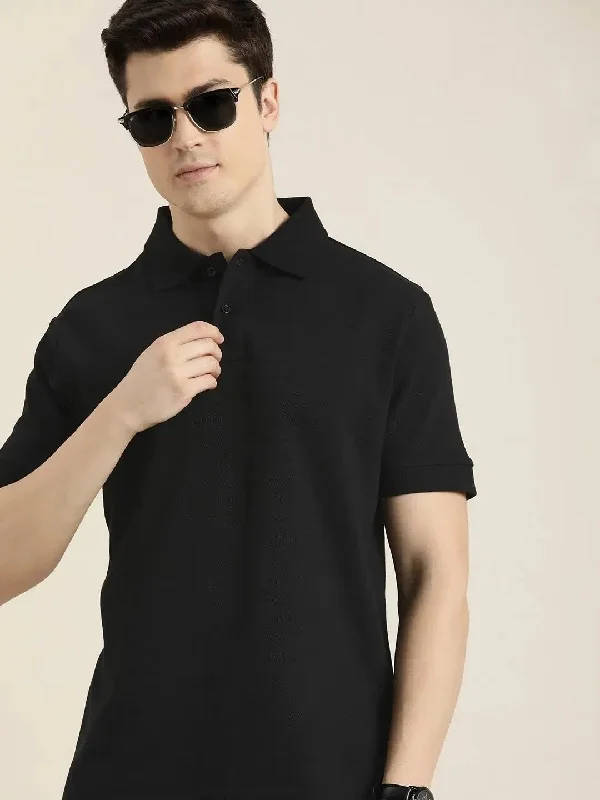 Short-sleeve polo shirtDillinger Black Solid Regular Polo T-shirt