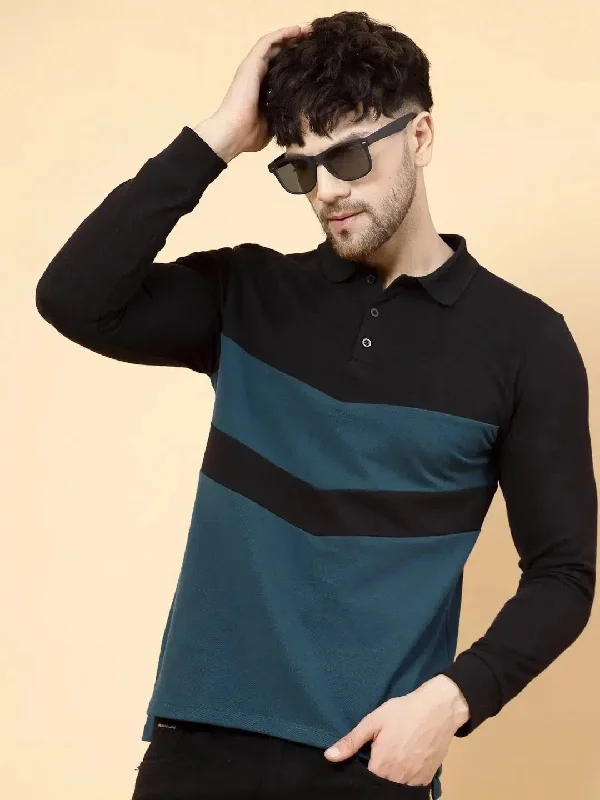 Slim-fit polo shirtRigo Block Tone Polo T-Shirt-HT08231163-L