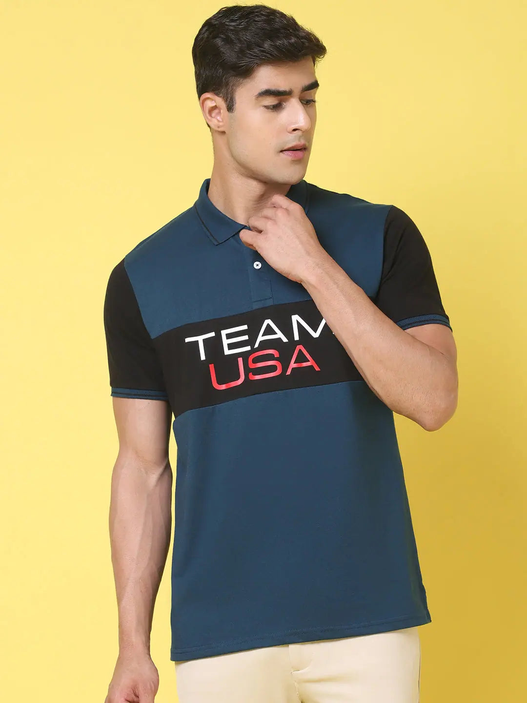 Formal polo shirtRodamo Teal Polo Printed T-Shirts-112630102-L