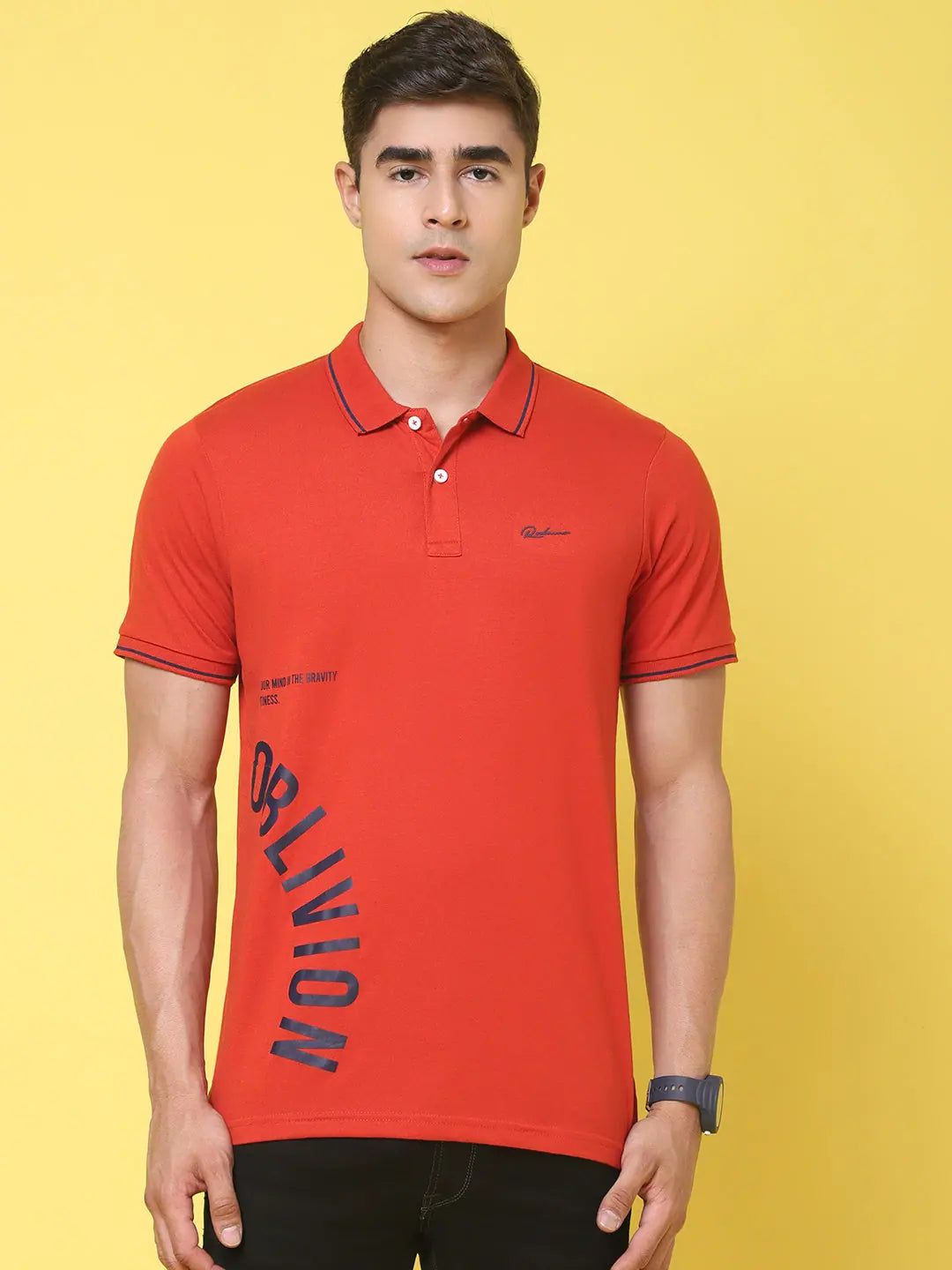 Reversible polo shirtRodamo Orange Polo Printed T-Shirts