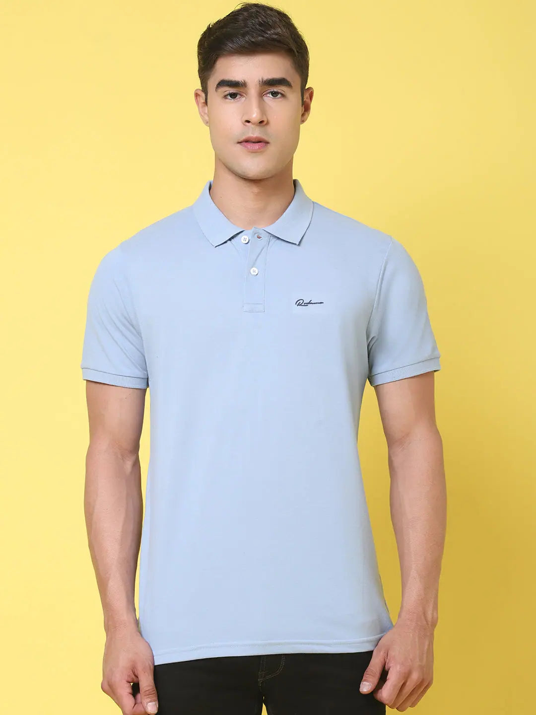 Stretch polo shirtRodamo Blue Polo T-Shirts-112620103-L