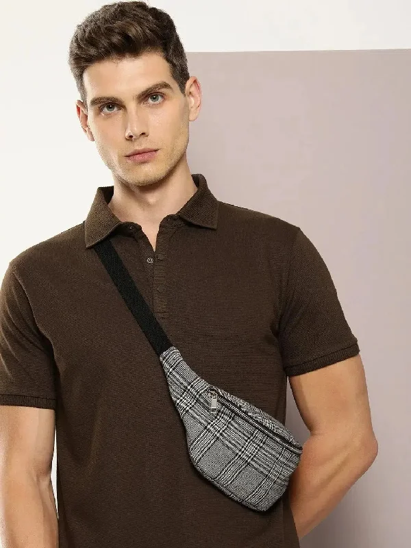 Printed polo shirtDillinger Brown Solid Regular Snap Polo T-shirt