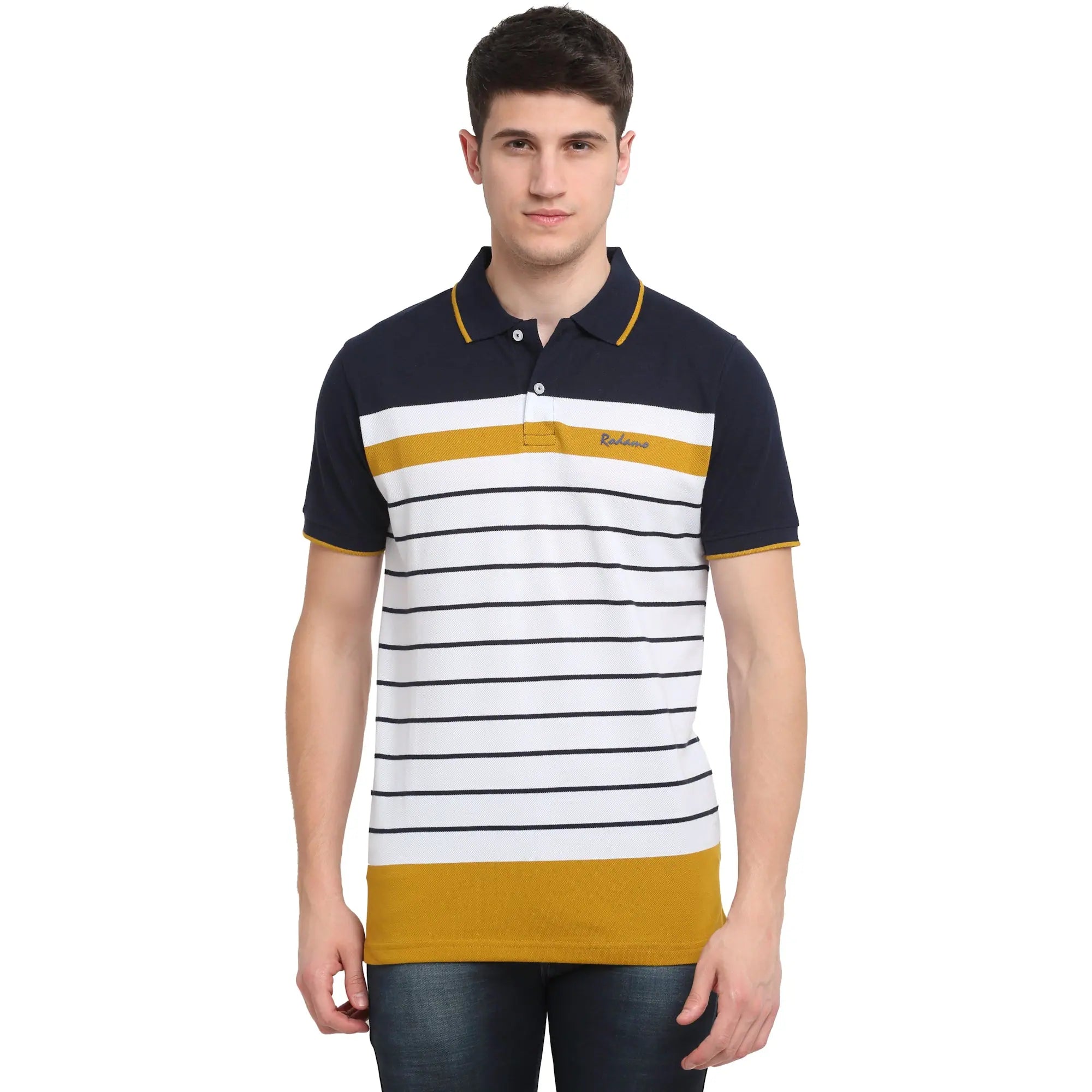 Bold polo shirtRodamo Multi Striped Polo T-Shirts-111870101-L