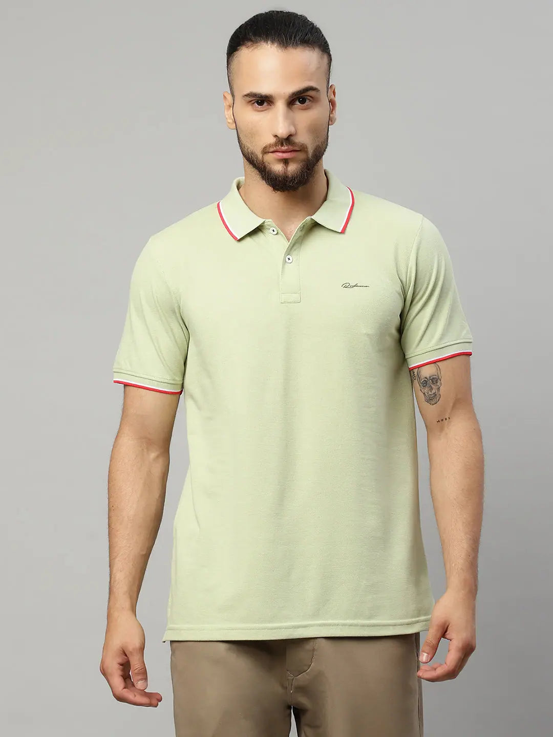 Monochrome polo shirtRodamo Green Polo T-Shirts-112060106-L