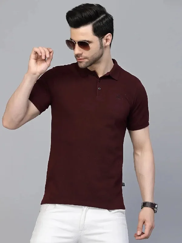 Waterproof polo shirtRigo Cotton Solid Half Sleeves Polo T-Shirt