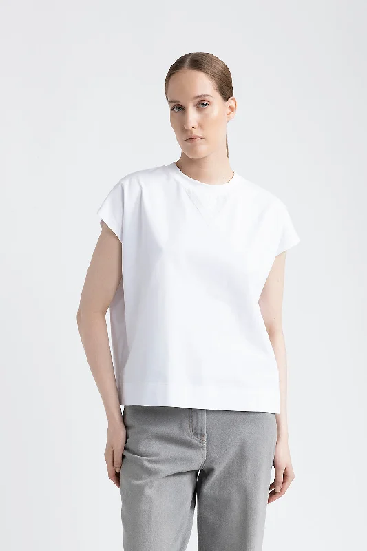 Longline T-ShirtsCotton jersey T-shirt with sequins