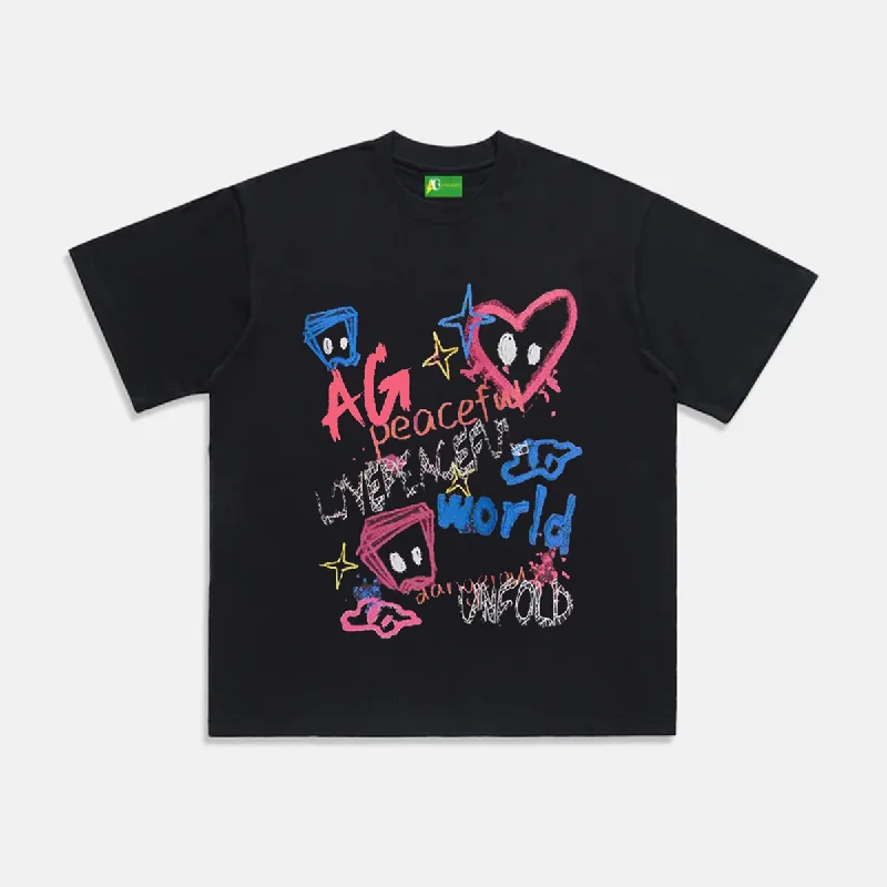 Beaded T-Shirts⚡AG Love Graffiti Street Style T-Shirt