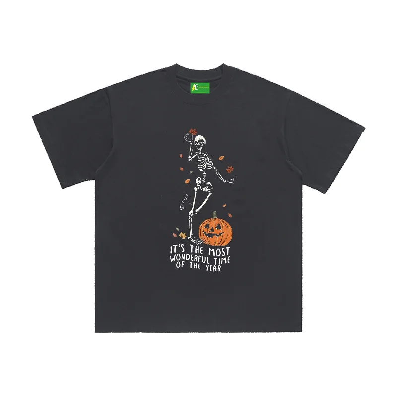 Distressed T-ShirtsAG  Skeletons Dancing With Pumpkins T-shirt