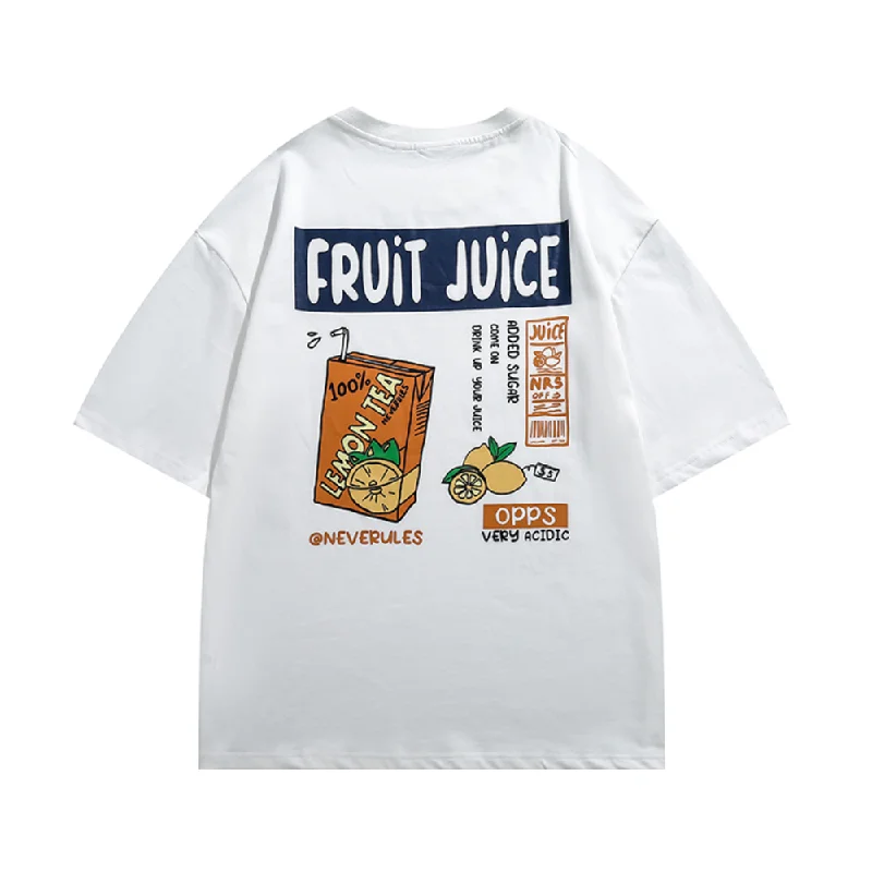 Designer T-ShirtsFRUIT JUICE Graphic Cotton T-Shirt