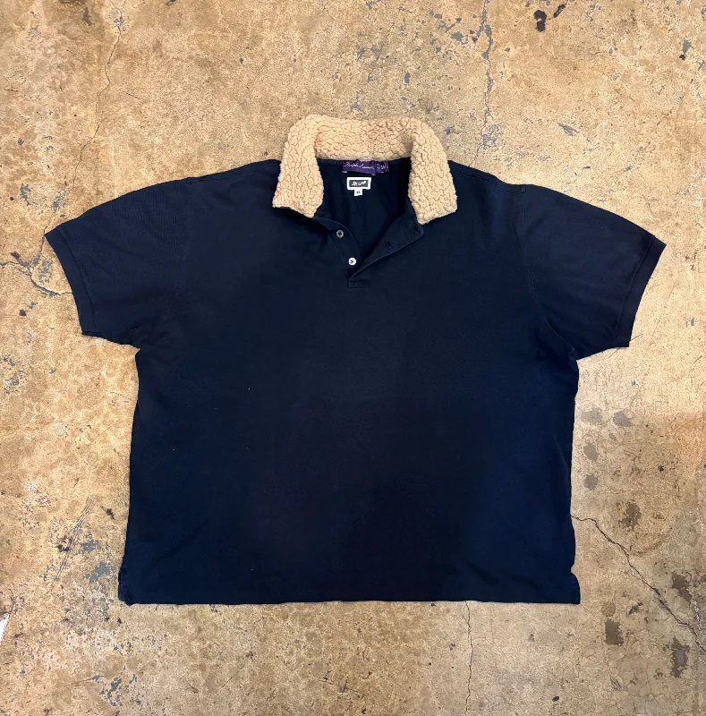 Polyester polo shirtRL PURPLE LABEL PIQUE POLO W/ SHERPA COLLAR