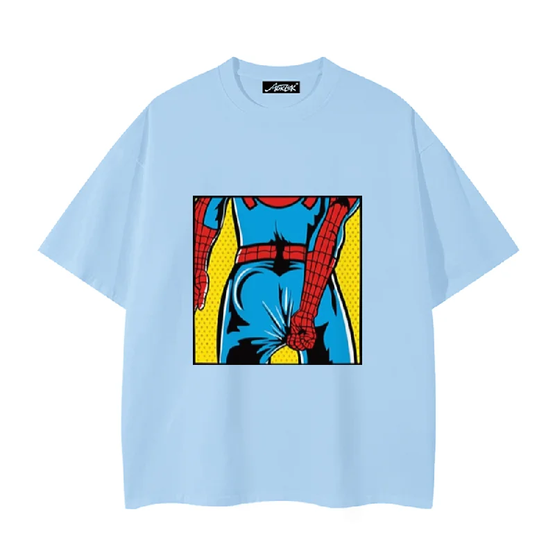 Band Merch T-Shirts【Subscription】Spiderman Funny Back View T-Shirt