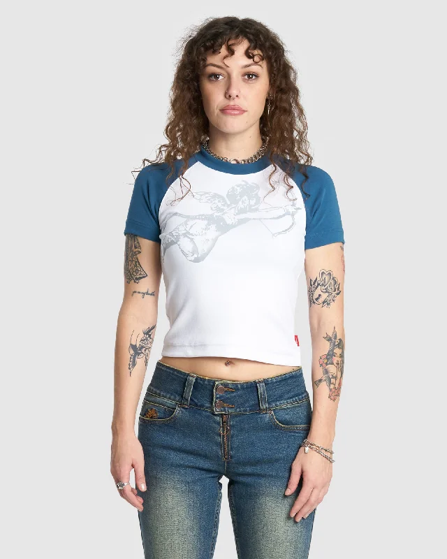 Printed T-ShirtsWOMENS CHERUB SLIM RAGLAN T-SHIRT