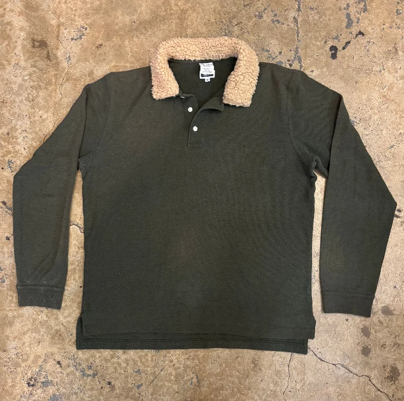 Cashmere polo shirtL/S BROOKS BROS. PIQUE POLO W/ SHERPA COLLAR