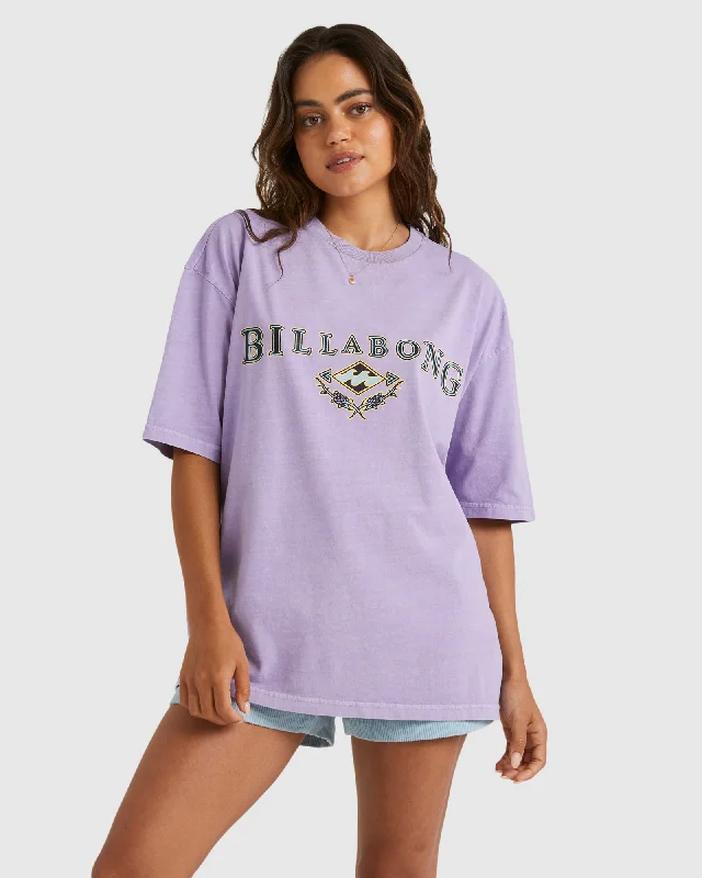 Oversized T-ShirtsWomens Lilac Throwback T-Shirt