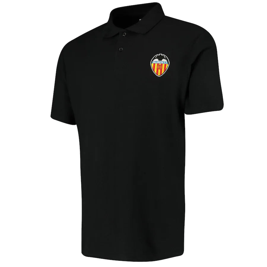 Waterproof polo shirtValencia CF Embroidered Crest Polo - Black