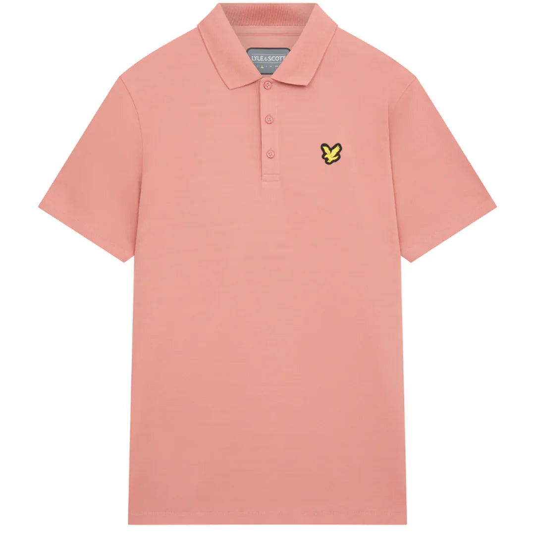 Petite polo shirtlyle and scott gold tech polo rose brown