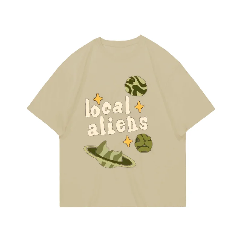 Formal T-ShirtsLocal Aliens Print Cotton T-shirt