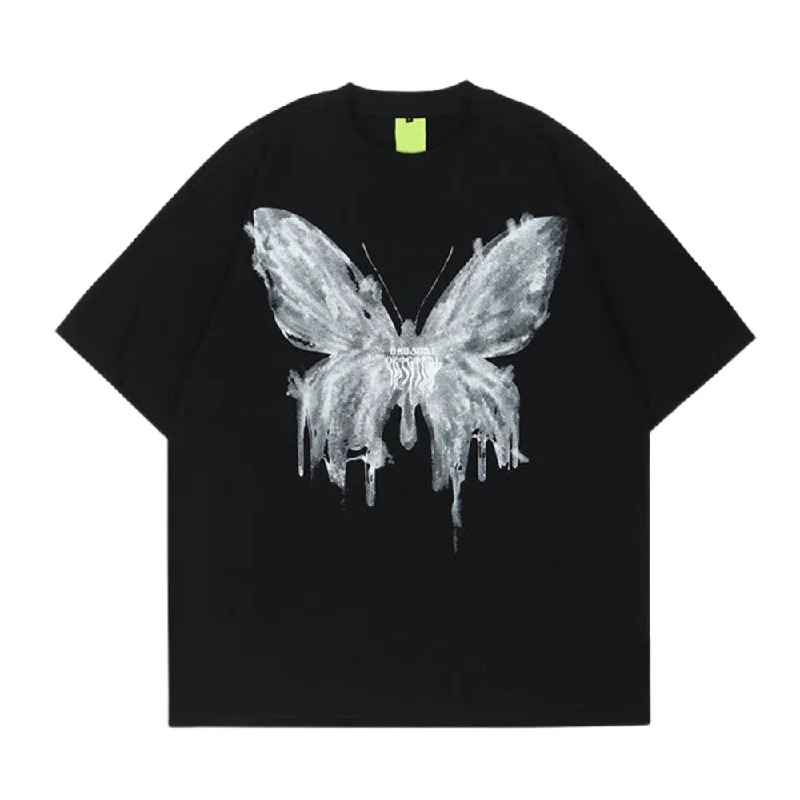 Striped T-ShirtsUrban High Street Butterfly Graphic T-shirt