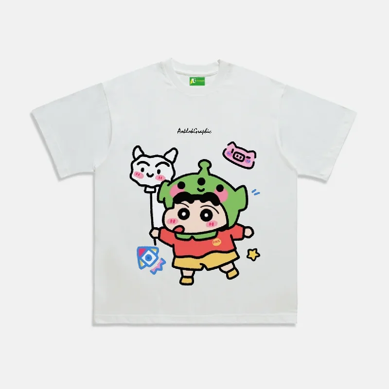 Pocket T-ShirtsAG Cartoon Characters Crayon Shin-Chan T-Shirt