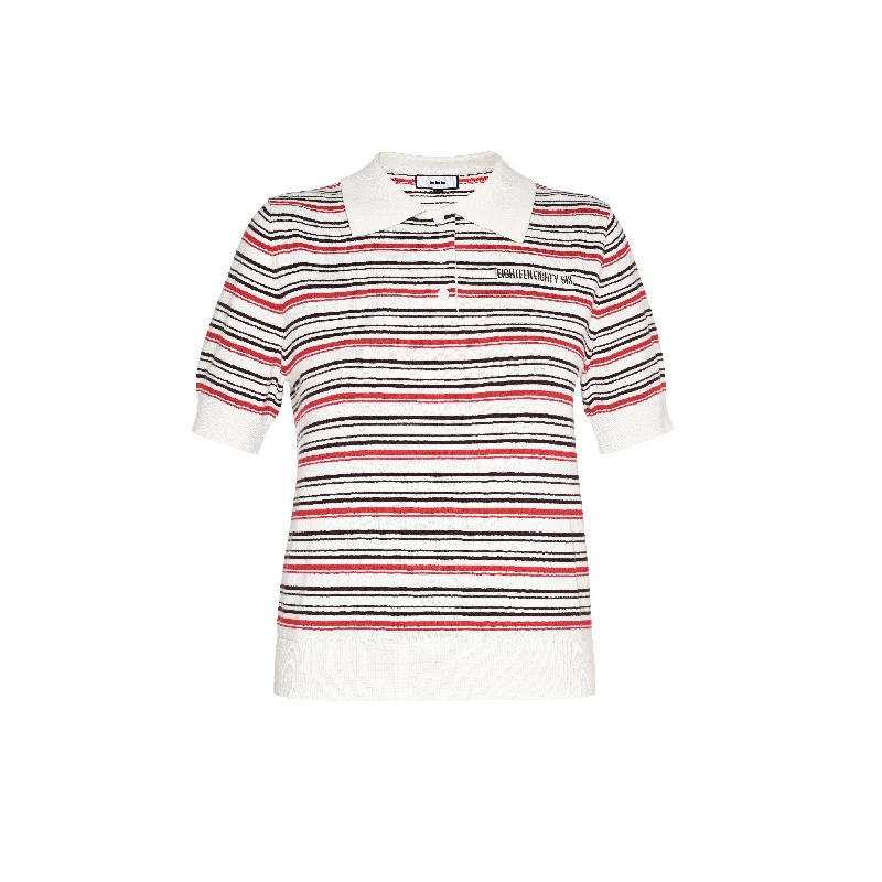 Performance polo shirt1886 KNITTED STRIPPED POLO