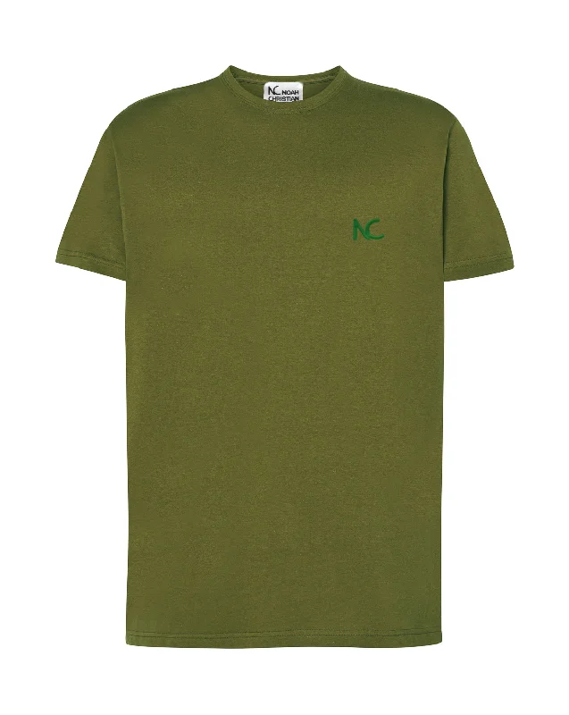 Camping T-ShirtsKHAKI NC T-SHIRT - GREEN LOGO