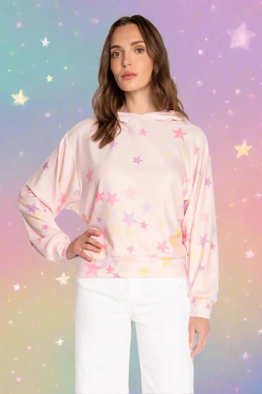 Studded SweatshirtsPJ Salvage Peach Party Star Hoodie