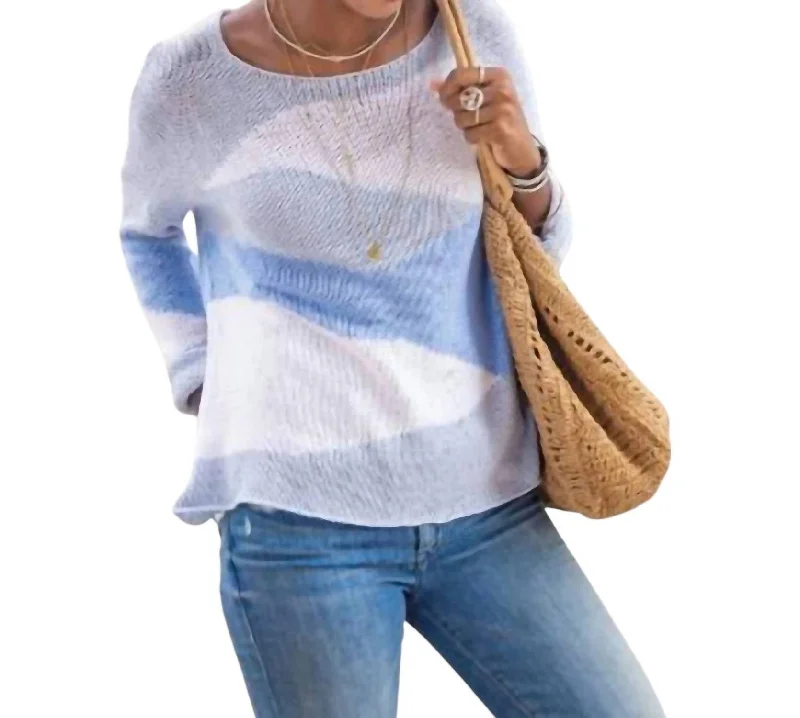 Festival Knit TopsOasis Cotton Crew Sweater In Slipstream