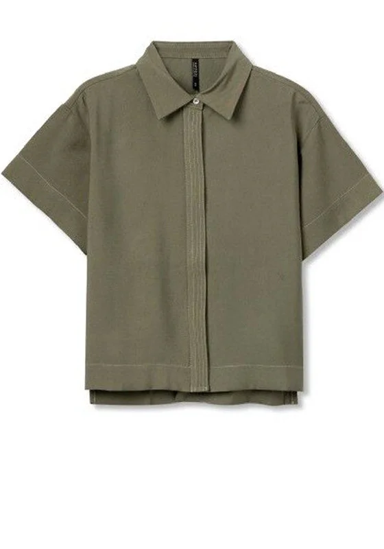 Tiffosi Peaceful Short Sleeve Shirt, Khaki GreenJersey Short Sleeve TopsJersey Short Sleeve Tops