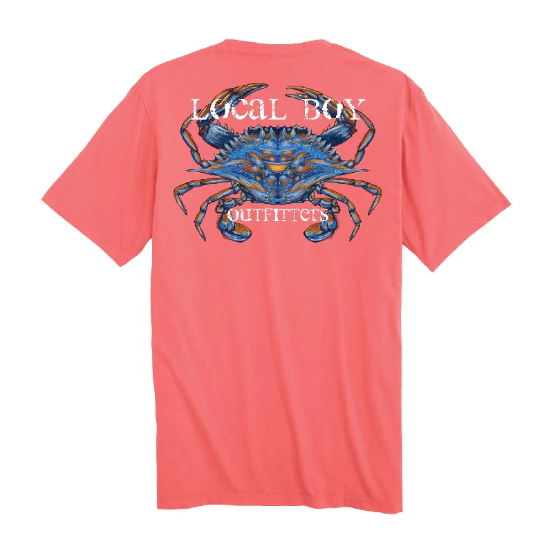 Painted Blue Crab Short Sleeve T-ShirtHunting Short Sleeve TopsHunting Short Sleeve Tops