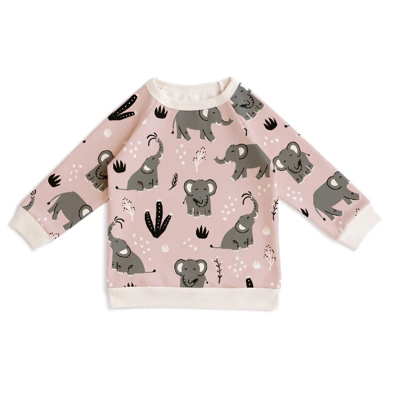 Festival SweatshirtsBrushed French Terry Sweatshirt - Elephants Pink