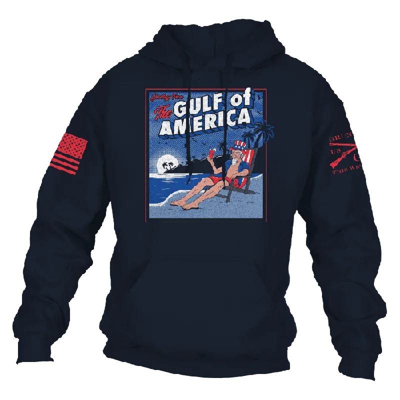 Camping HoodiesGreetings From The Gulf Of America Hoodie - Navy