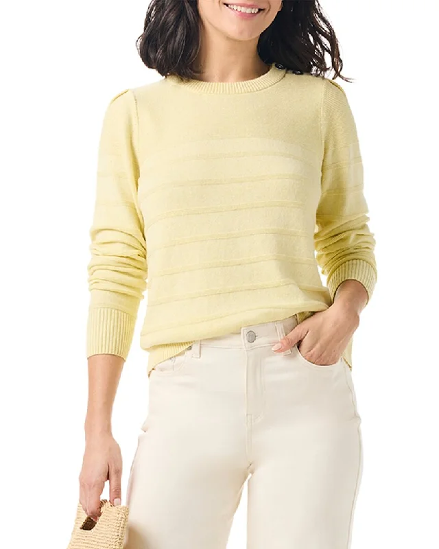 Oversized Knit TopsNIC+ZOE Button Shoulder Cashmere-Blend Sweater