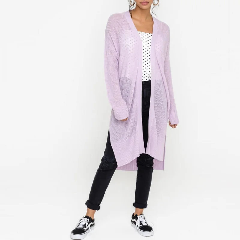 Light Knit Cardigan (Lilac)Draped cardigan