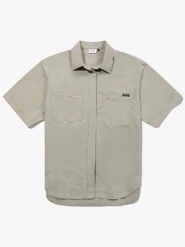 HYC Utility Short Sleeve Shirt - Plaza TaupePunk Short Sleeve TopsPunk Short Sleeve Tops