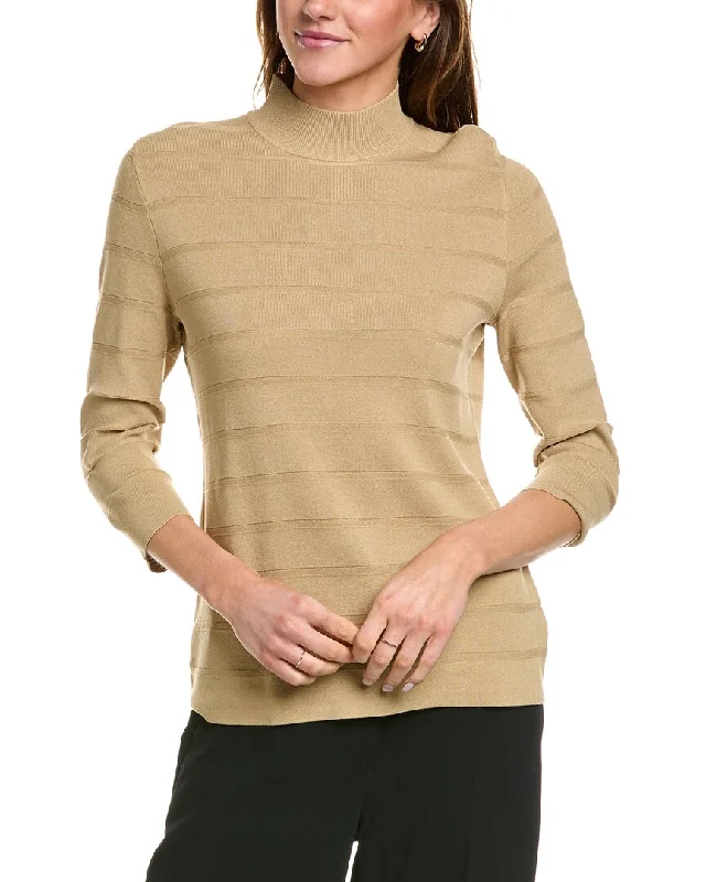 Athletic Knit TopsAnne Klein Mock Neck Sweater