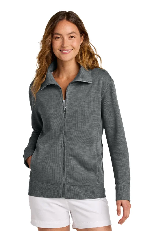 Hip-Hop HoodiesTommy Bahama Womens Tobago Bay Full Zip Sweatshirt w/ Pockets - Cave Grey - NEW