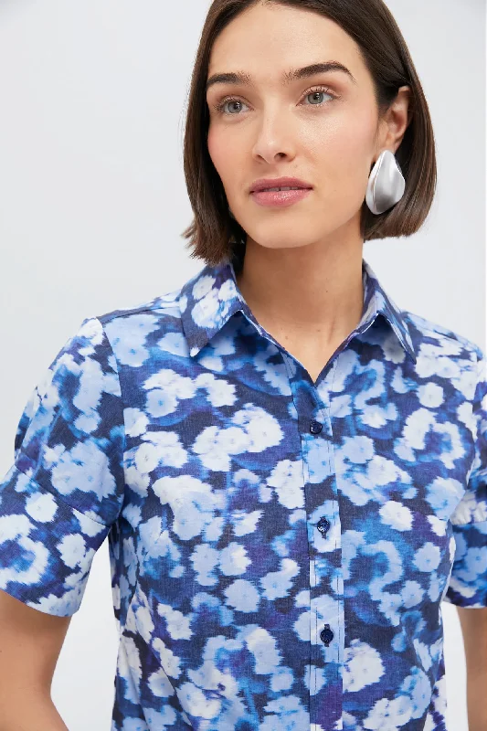 Havelock Blossom Indigo Short Sleeve ShirtThermal Short Sleeve TopsThermal Short Sleeve Tops