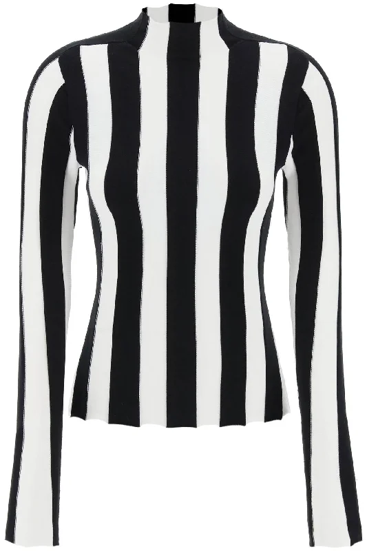 Summer Knit TopsInterior Women's Ridley Striped Funnel-Neck Sweater