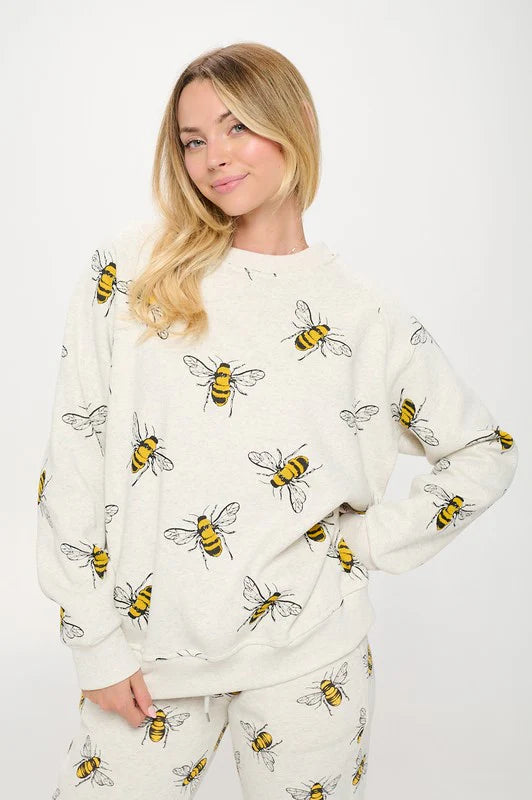 Printed SweatshirtsBumble Bee Print Sweatshirt