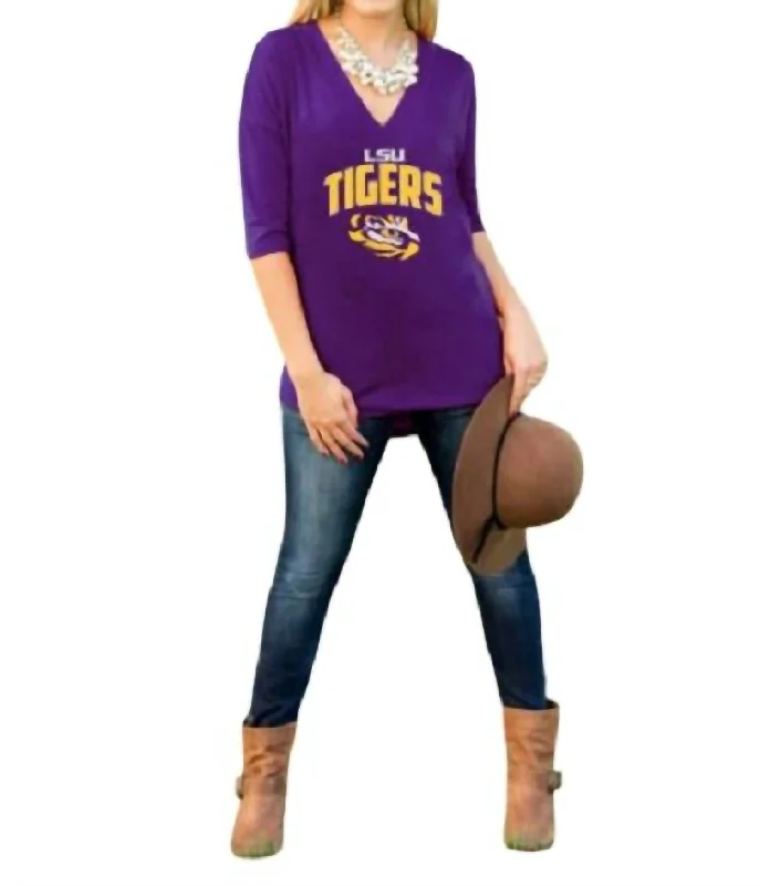 Lounge Knit TopsLsu Weekender Top In Purple