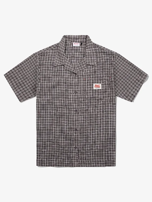 HYC Short Sleeve Check Shirt - Grey RidgeHip-Hop Short Sleeve TopsHip-Hop Short Sleeve Tops