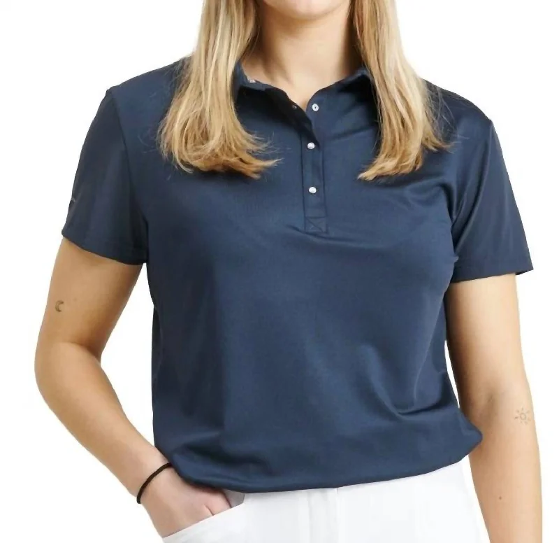 Floral polo shirtWomen Becky Polo In Navy