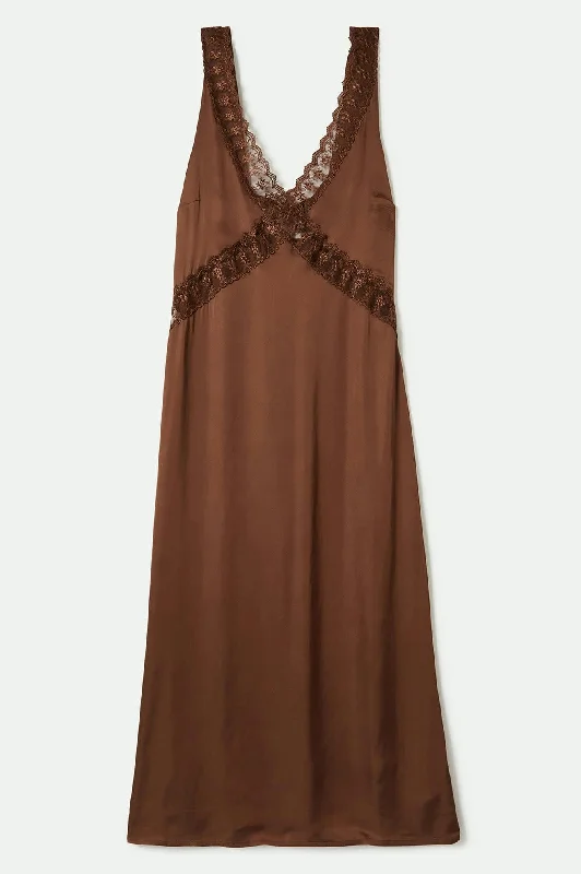 The Ridge Slip Dress - Pinecone Brown