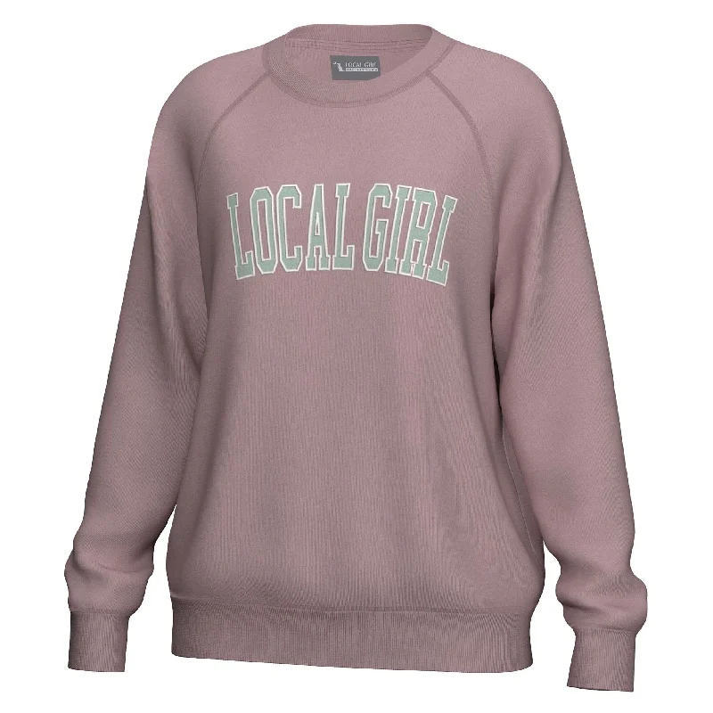 Tie-Dye HoodiesLocal Girl Arch Crewneck Sweatshirt