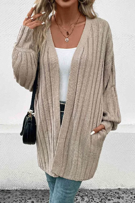 Open Front Cardigan with PocketsWomen’s cardigan