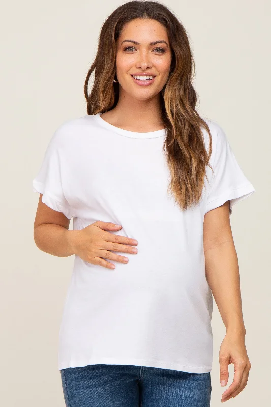 White Short Sleeve Maternity TopRetro Short Sleeve TopsRetro Short Sleeve Tops