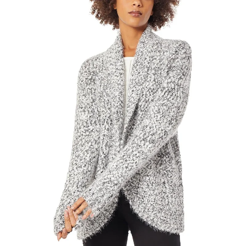 Jones New York Womens Marled Eyelash Cardigan SweaterV-neck cardigan