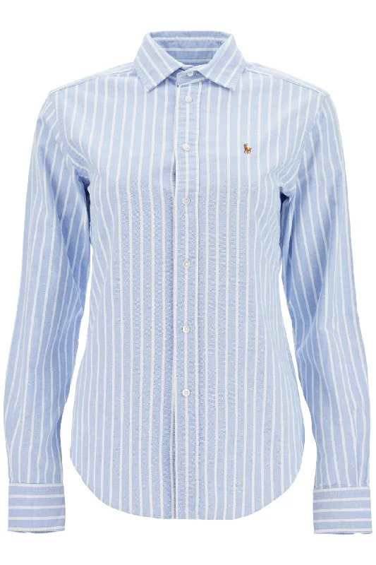 Breathable polo shirtPolo Ralph Lauren Women's Striped Oxford Shirt For Men