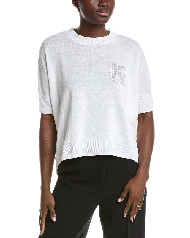 Ribbed Knit TopsPeserico Linen-Blend Sweater