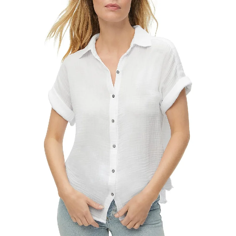 Bailey Womens Collar Short Sleeve Button-Down TopQuick-Dry Short Sleeve TopsQuick-Dry Short Sleeve Tops